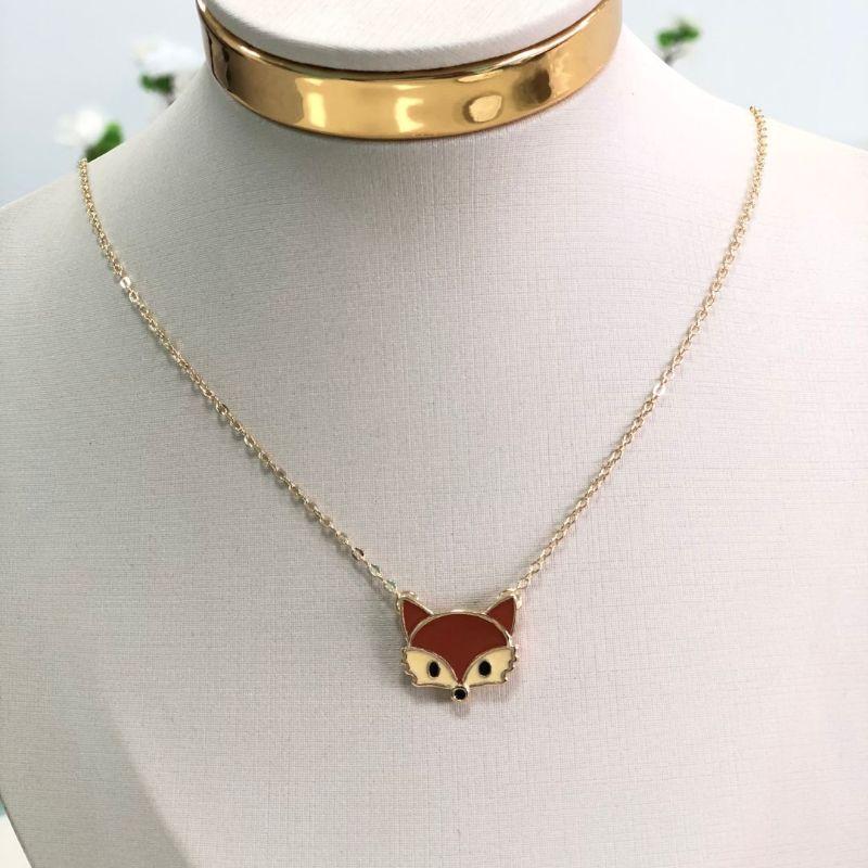 Gargantilha Dourada Raposa Infantil