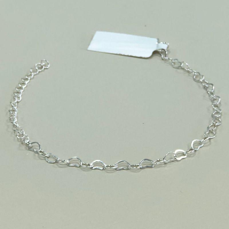 PULSEIRA PRATA CORAÇÕES VAZADOS