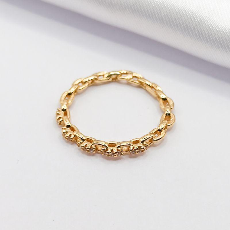 ANEL DOURADO ELO CORRENTE