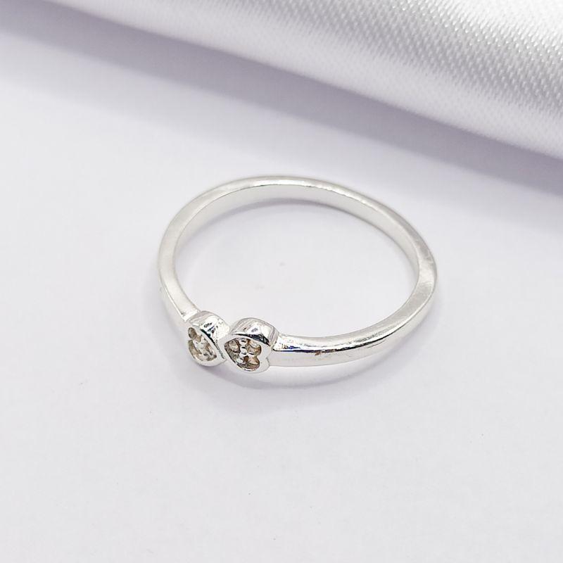 ANEL PRATA  2 CORAÇÕES DELICADOS