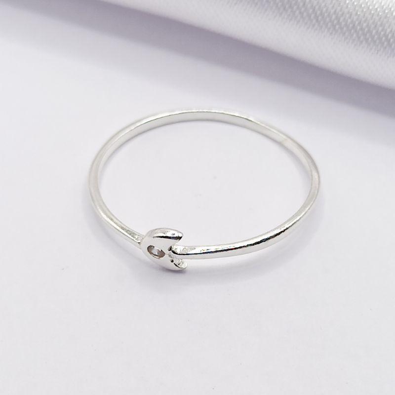 ANEL PRATA FIO CALDA DE SEREIA COM PONTO DE LUZ