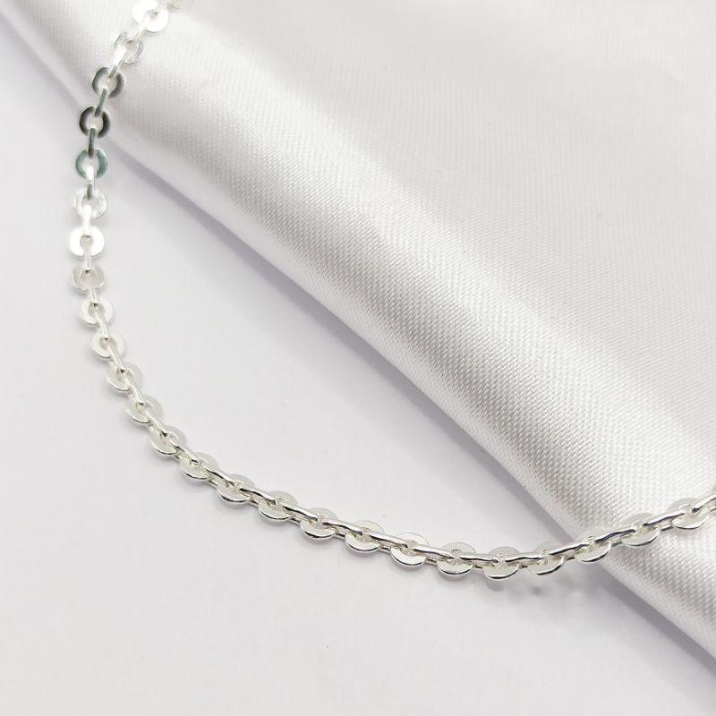 GARGANTILHA PRATA CHOKER ELO CADEADINHO 35CM