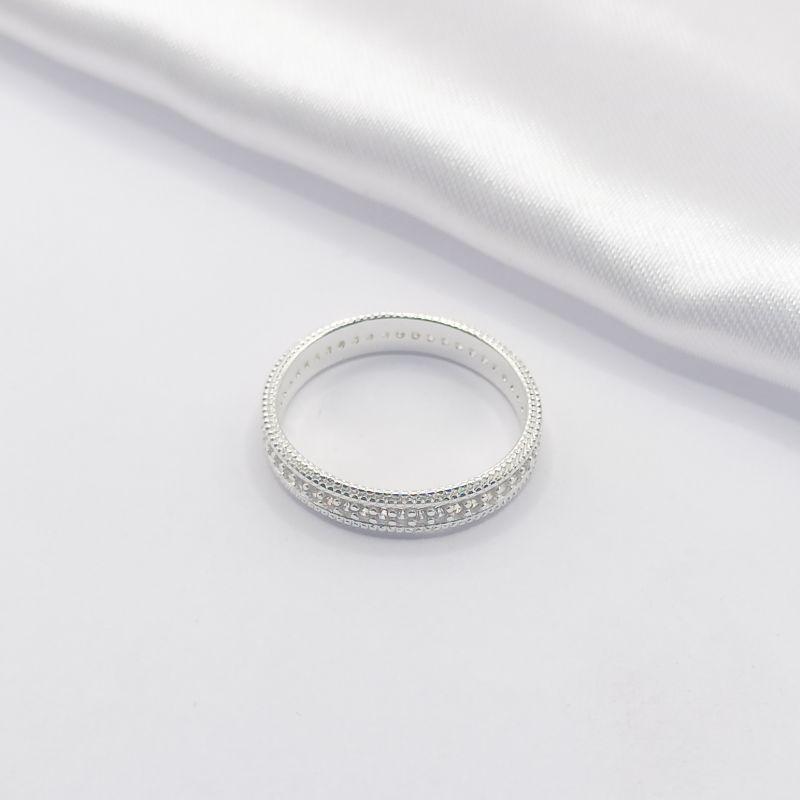 ANEL PRATA TRABALHADO COM ZIRCÔNIA