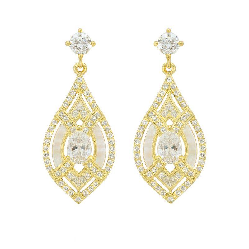 BRINCO DOURADO OVAL CRAVEJADO PEROLADO