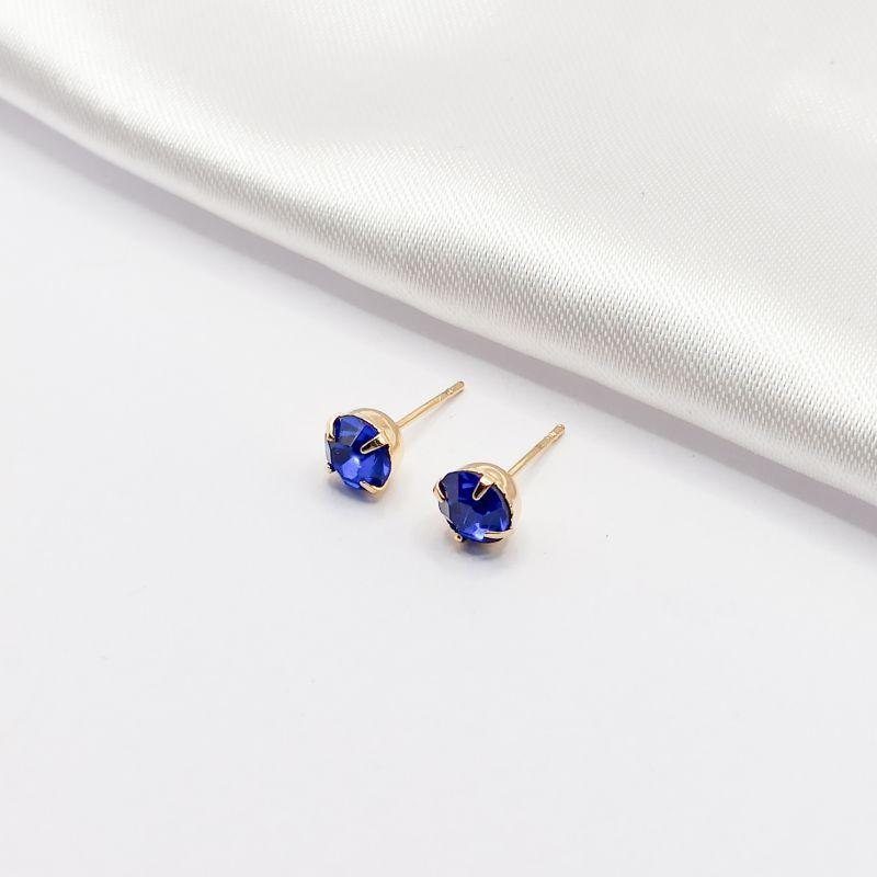 BRINCO DOURADO PONTO DE LUZ AZUL