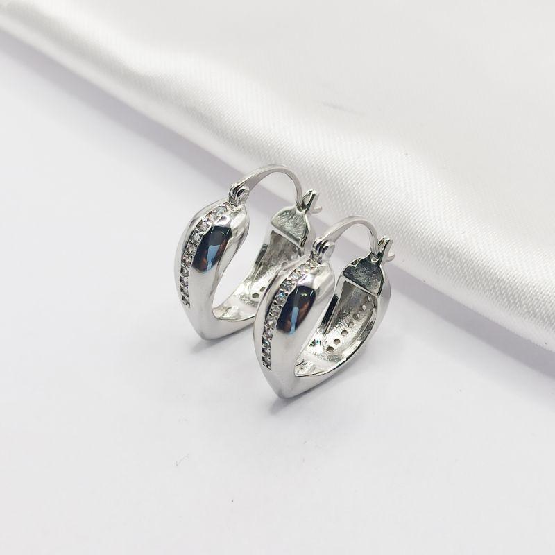 BRINCO PRATA ARTÍCULÁVEL CORAÇÃO COM FILEIRA ZIRCÔNIA