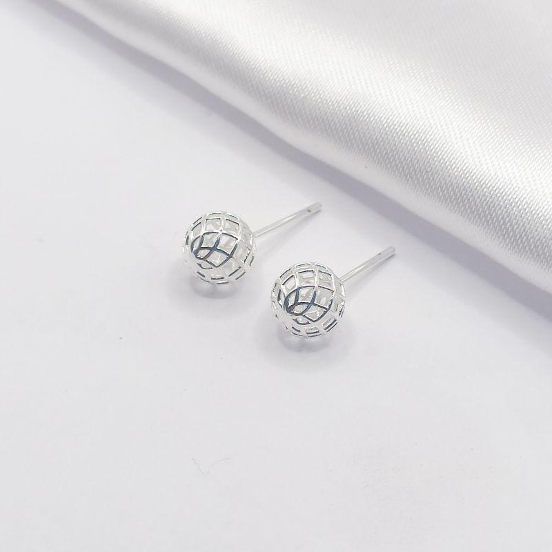 BRINCO PRATA BOLA RENDADO