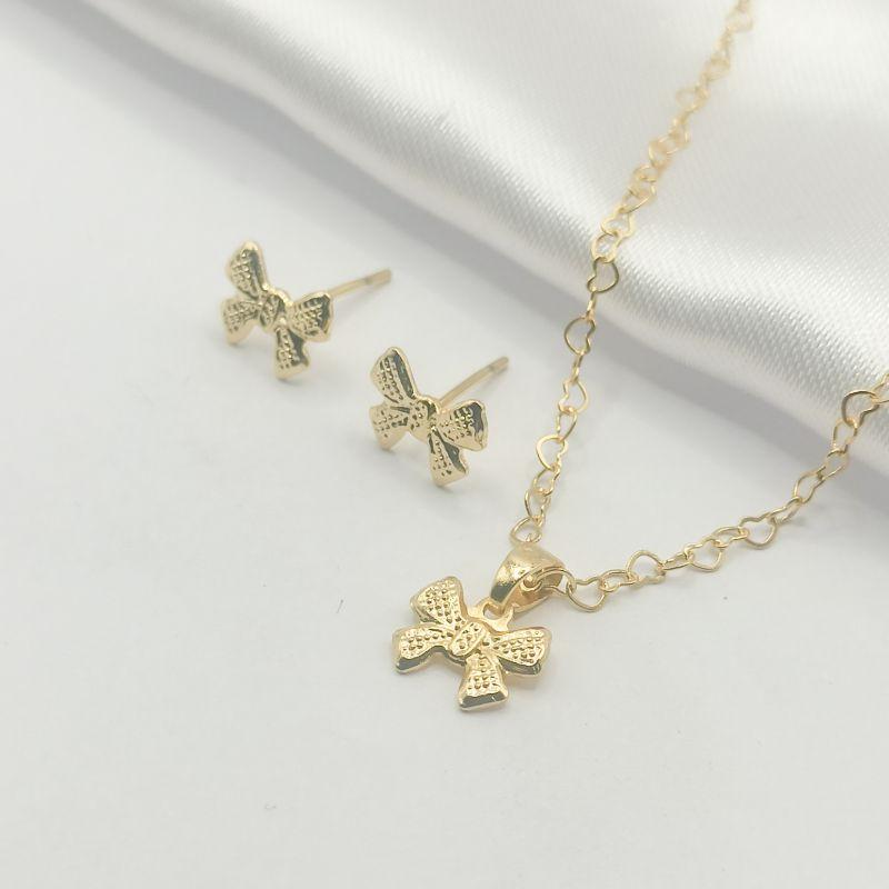 CONJUNTO DOURADO LAÇO DELICADO 45CM