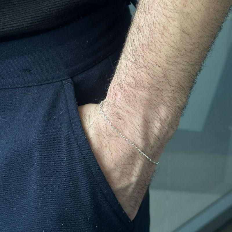 PULSEIRA CARTIER PRATA 925 CADEADO 2MM