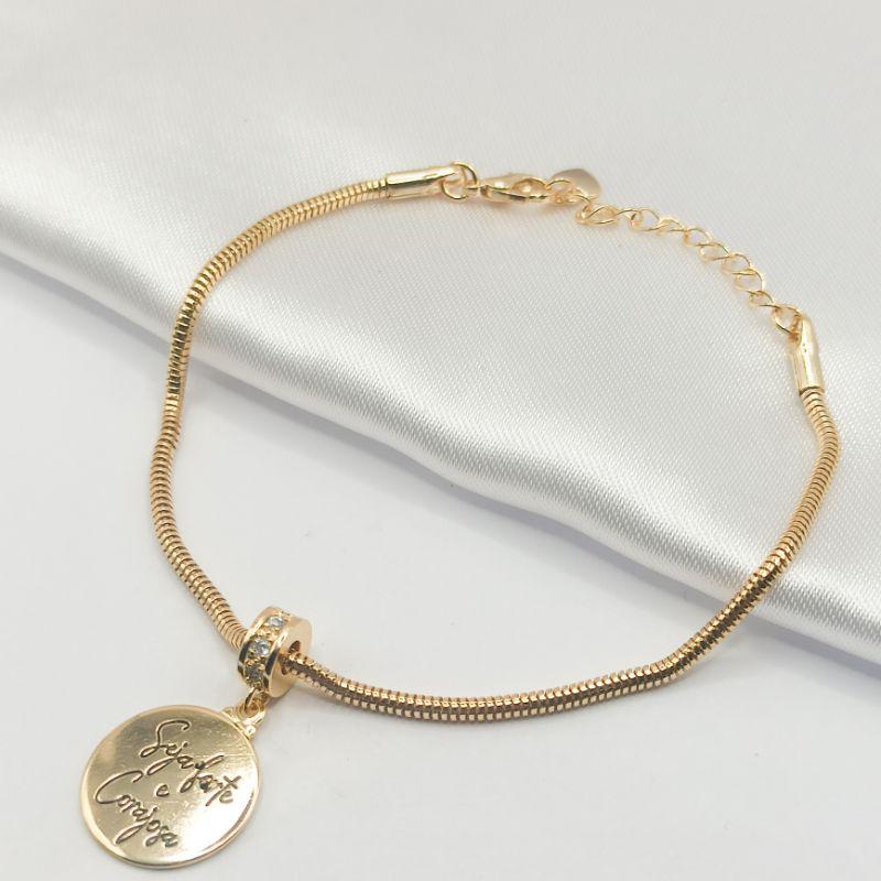 PULSEIRA DOURADA MEDALHA 