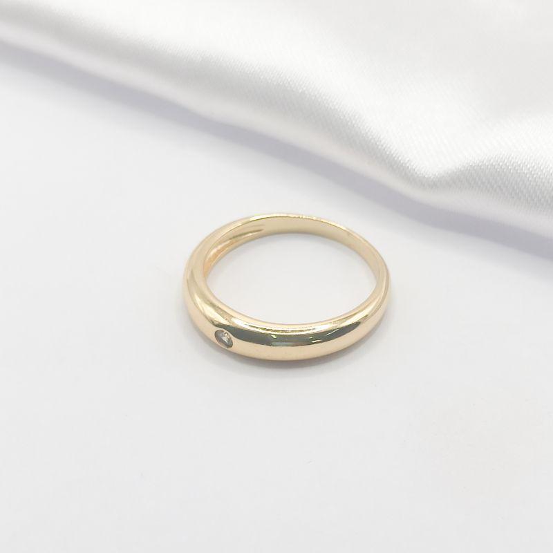 ANEL DOURADO APARADOR FIO LISO COM PONTO DE LUZ