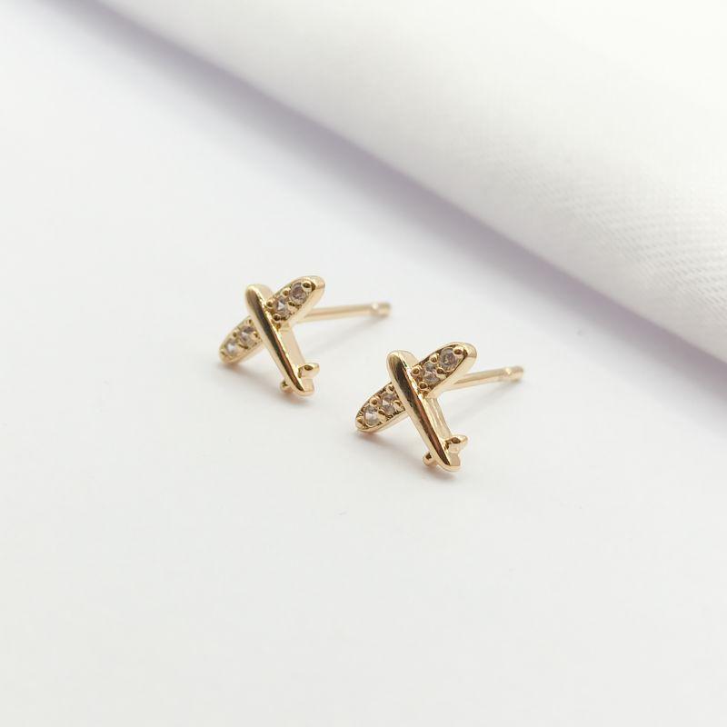 BRINCO DOURADO AVIÃOZINHO