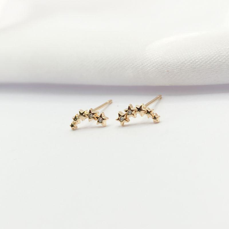 BRINCO DOURADO EAR CUFF ESTRELINHAS