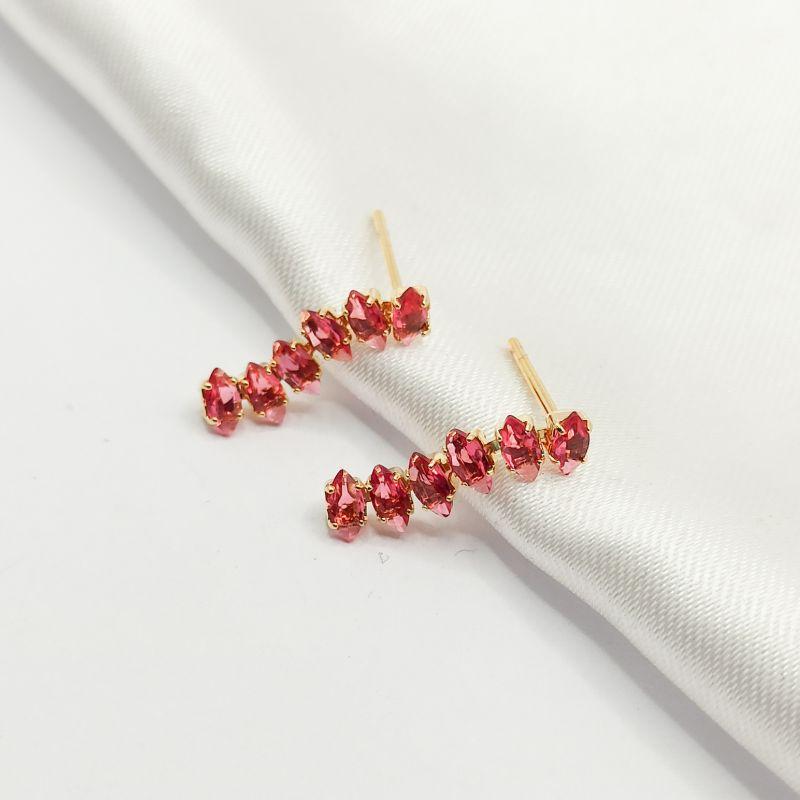 BRINCO DOURADO RIVIERA NAVETE VERMELHA