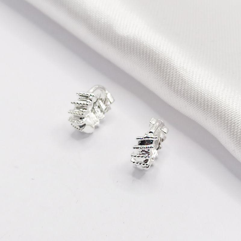 BRINCO PRATA ARGOLINHA CLICK ESPIRAL