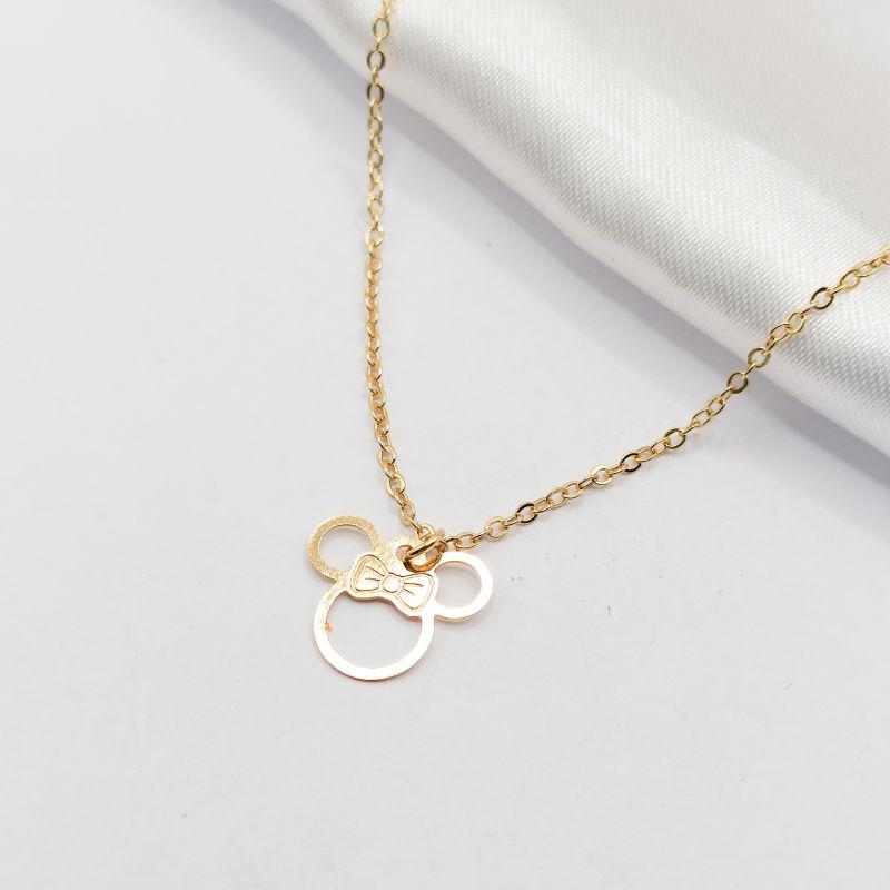 COLAR DOURADO FIO MINNIE 45CM
