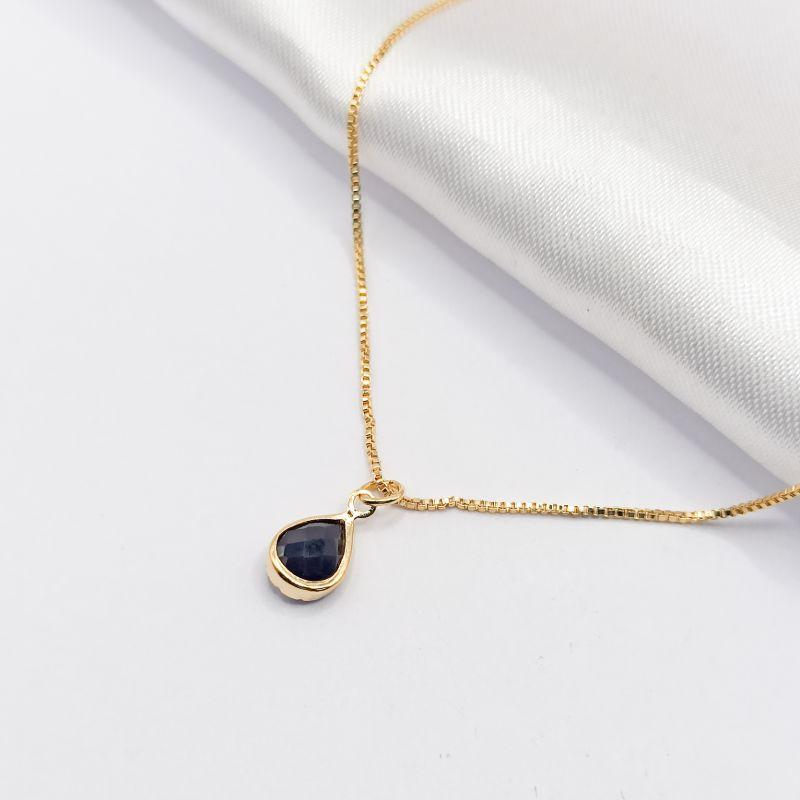 COLAR DOURADO GOTA BLACK 45CM