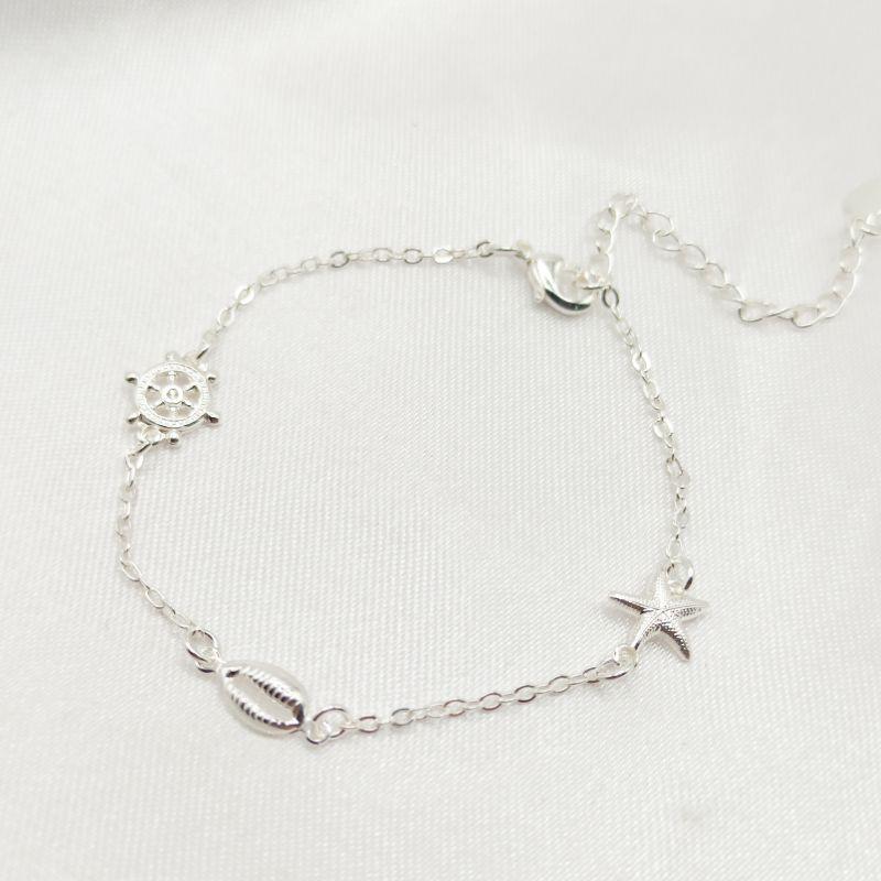 PULSEIRA PRATA ESTRELA BÚZIO E LEME