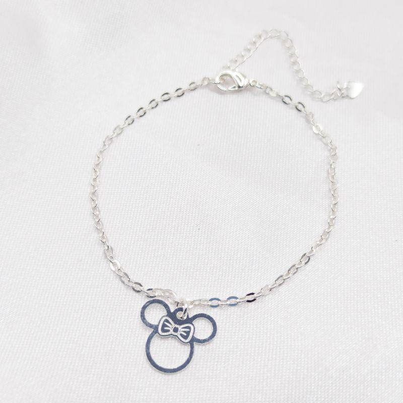 PULSEIRA PRATA FIO MINNIE